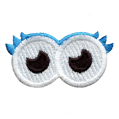 Eyes With Lashes Embroidered Iron On Patch 1 of 8 Pieces
