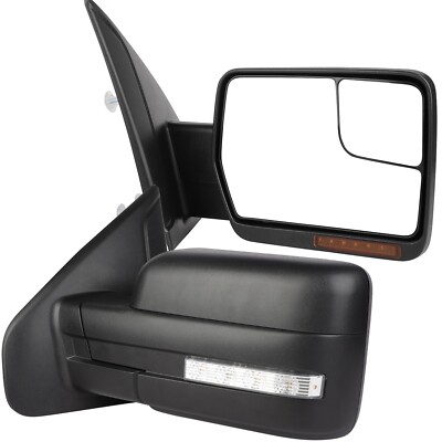 Power Tow Mirrors Heated Signal Puddle Light Side For 2004-2014 Ford F150