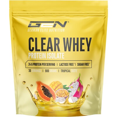 Clear Whey 900 g - Whey Protein Isolat Pulver (WPI) - Tropical - BCAA / EAA