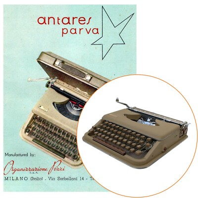 ANTARES PARVA TYPEWRITER INSTRUCTION MANUAL Antique Vtg Schreibmaschine 