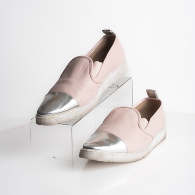 Karl Lagerfeld Womens Pink Leather Loafer slip On Shoes Cler US 9.5 EU 40.5