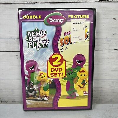 New Barney Double Feature Ready Set Play / Barney Songs 2 DVDS Hit Entertainment