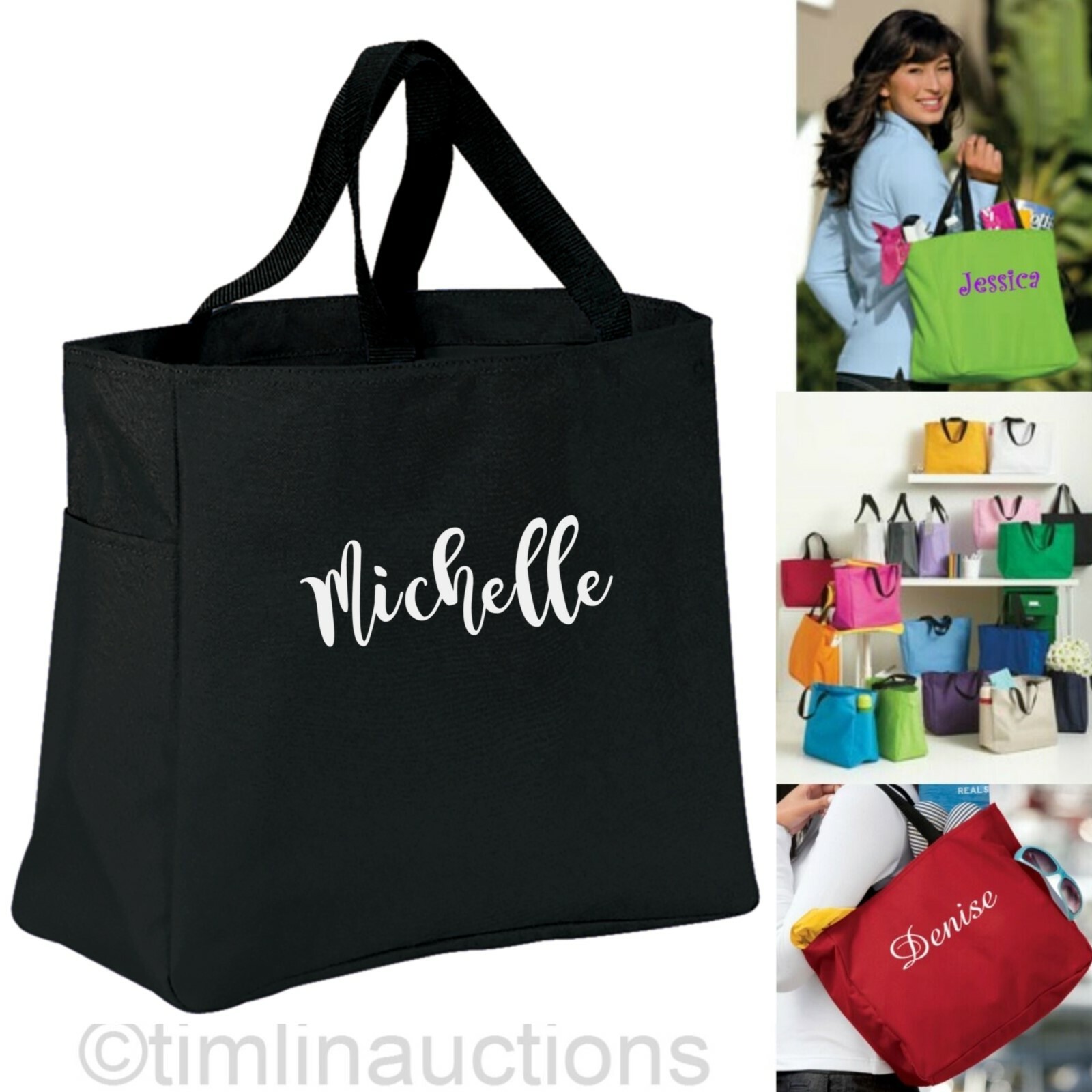1 WEDDING TOTE Bag personalized BRIDESMAIDS MONOGRAM BRIDAL SHOWER FRIENDS GIFT