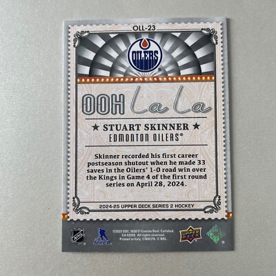 2024 Upper Deck Series 2 #OLL-23 Stuart Skinner Ooh La La