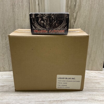 VTG 2004 LIQUID BLUE DRAGONS WAX CANDLES 4 PK W/ COLLECTIBLE STASH BOX CASE OF 6