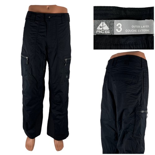 Nike ACG Mens Small Pants Snow Black 3 Outer Layer Vintage Nike ACG Mens Small Pants Snow Black 3 Outer Layer Vintage
