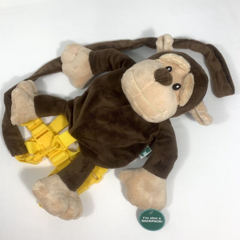 Animal Planet Plush Monkey Backpack & Toddler Safety Harness 15”