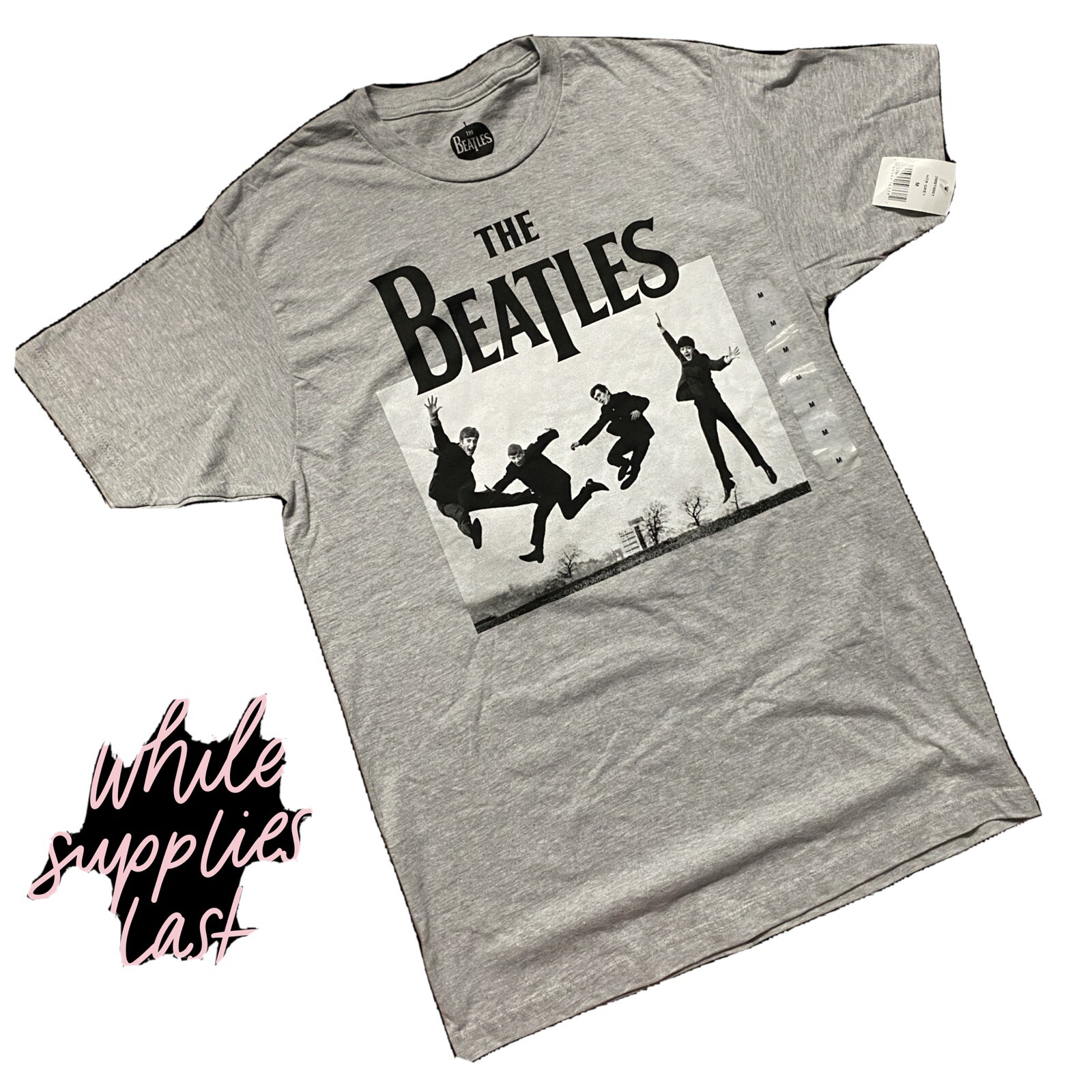 The Beatles T Shirt - Apple Label 2016 Gray New with Tag | eBay