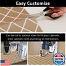 Under Kitchen Sink Mat, Absorbent Quick Dry Under Sink Liner, Non-Adhesive Slip Resistant Shelf Liner for Kitchen and Bathroom Cabinets (Beige, 24