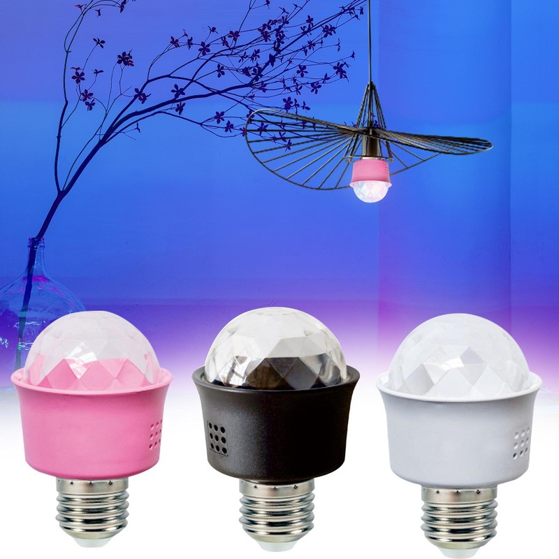 Rotating LED Strobe Bulb Color Changing Stage Light Reusable Disco Bulb Lamp