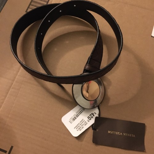Bottega Veneta Intrecciato Belt in Brown - 85cm / 34in NWT