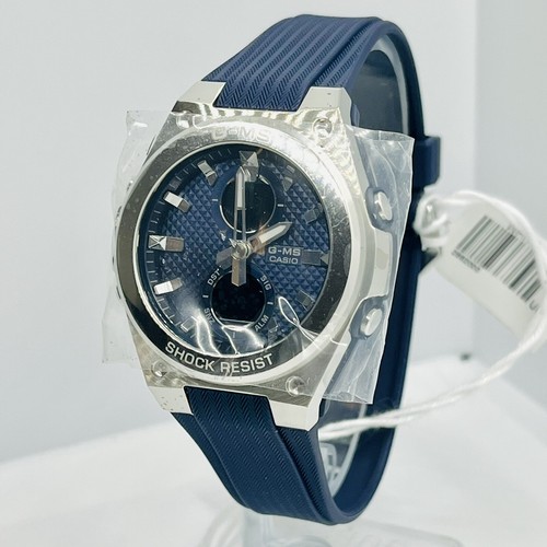 Pre-owned Casio Women's Baby-g Digital/analog Msg-c100-2a Silver/blue 36mm Watch