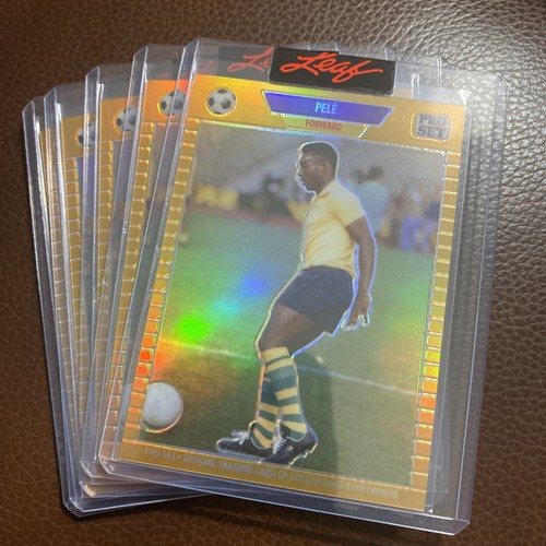 342★サッカー★pele★prostars★フィギュア 1 - 2023 LEAF PRO SET Metal Gold Prizm Refractor # Xxx/199