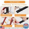 12ft Cord Cover Floor for Extension Cords, Self-Adhesive Floor Cable Cover to Protect Cables and Prevent Tripping, PVC Cord Hider Protector, Internal Wire Management Channel Diameter: 0.39