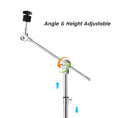 2 Pack Cymbal Straight Boom Stand Double Braced Heavy Duty Thicken Alloy Holder