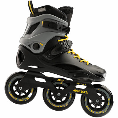 Rollerblade RB 110 3WD Inline Skates (4 11/32in/85A ) Freeskates Black New