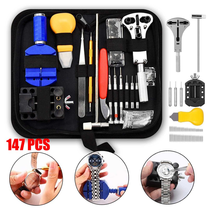 147 Pcs Watch Repair Tool Kit Link remover Spring Bar