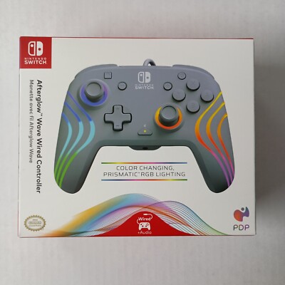 PDP Afterglow Wave Wired LED Controller for Nintendo Switch,OLED - Grey