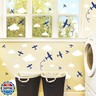 Airplane Wall Stickers Aircraft Plane Wall Decals Peel and Stick White Cloud Wall Decals Removable Vinyl Clouds Wall Stickers Vehicle Decal for Boys Room Nursery Kids Bedroom Decor