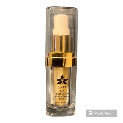 Prai 24K Gold Caviar Wrinkle Repair Serum 0.5 oz New