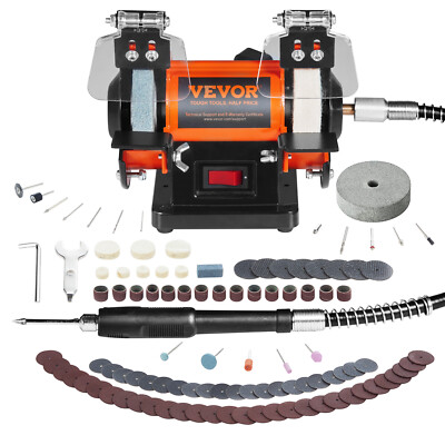 VEVOR Jewelry Polisher Buffer Adjustable Speed Bench Grinder Polishing Machine