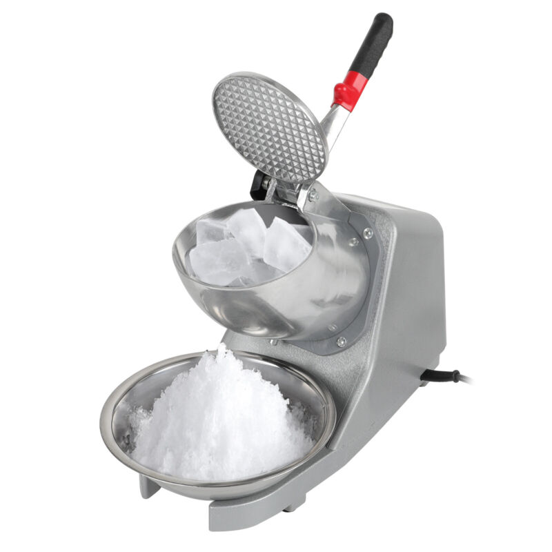 380W Ice Shaver Machine Snow Cone Maker Shaved 143lbs Electric Crusher Shaving