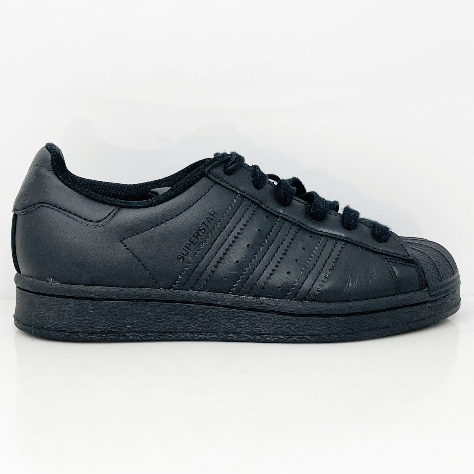 Черные повседневные кроссовки Adidas Boys Superstar FU7713, размер 4