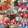 KYEESE Christmas Dog Sweaters Snowflake Reindeer Holiday Dog Sweater for Small Dogs with Leash Hole Ugly Dogs Sweater Warm Pet Christmas Outfit, L