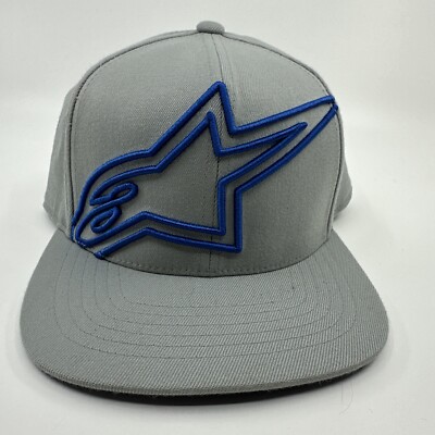 Alpinestars Corp Trucker Snapback Hat Cap Gray 110