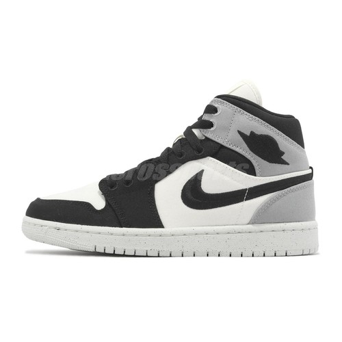 

Женские повседневные кроссовки Nike Wmns Air Jordan 1 Mid SE Sail черного и серого цвета AJ1 DV0427-100, Белый, Wmns Air Jordan 1 Mid Se