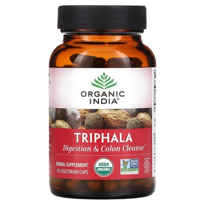 Organic India Triphala Digestion Colon Cleanse 90 вегетарианских капсул B-Corp,