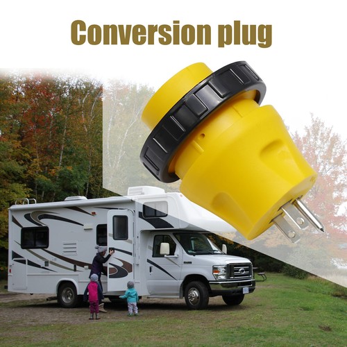 RV Power Cord Adapter Twist Lock Female Camper Detachable 15 Amp Male to 30 Amp