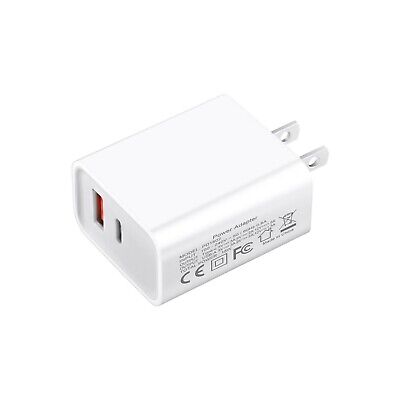 For iPhone 12 Mini/12/12 Pro 18W USB Type C USB-A Wall Charger PD Power Adapter