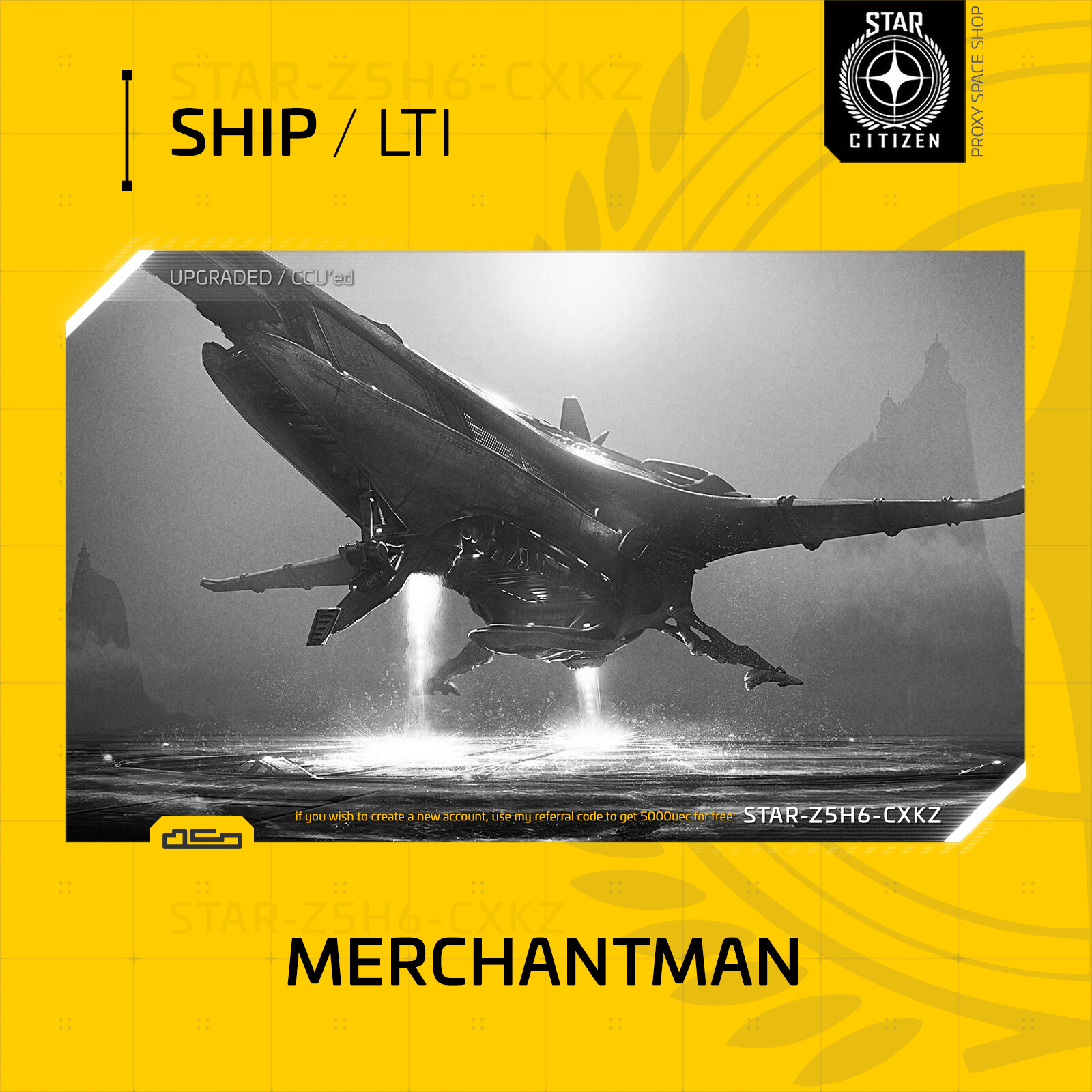 Star Citizen - BANU MERCHANTMAN - LTI - (Lifetime Insurance)