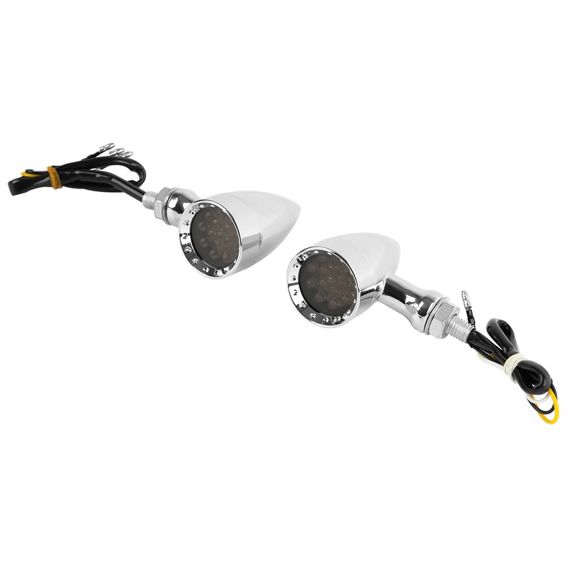 For Yamaha V Star 650 950 1100 Chrome Motorcycle LED Blinker Turn Signals Light
