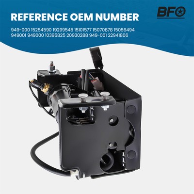 3PCS Air Suspension shocks Compressor Pump For Escalade Suburban Yukon Tahoe