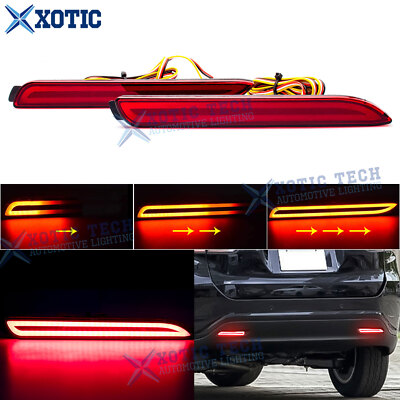 For Toyota RAV4 Reiz LED Bumper Reflector Brake Driving Flowing Signal Lights