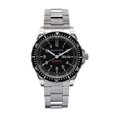 Pre-owned Marathon 46mm Jumbo Day/date Automatic (jdd) With Stainless Steel Bracelet 316l