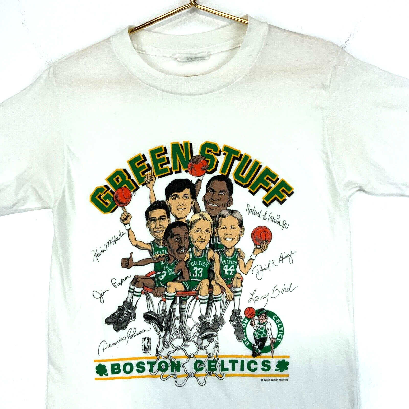 Cartoon Style Boston Celtics NBA 2022 Players Bleed Green Shirt