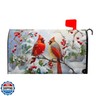 Winter Cardinal Red Birds Magnetic Mailbox Cover Standard Size 18