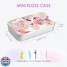 Gerkia 2Pack Travel Floss Picks Case, Refillable Portable Floss Pick Holder and Dispenser, Small Tin Box Containers.