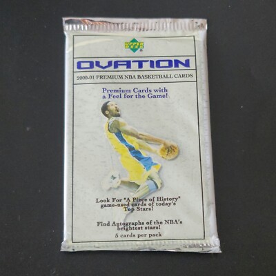 2000-01 Upper Deck Ovation NBA Basketball Factory Sealed Pack (5 Cards)