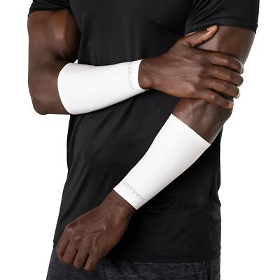 Forearm Sleeves - Compressions Short Arm Sleeves - UV Protection White XS