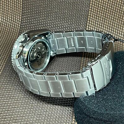 Pre-owned Seiko 5 Sports Srpd55k1 Automatic Superman Black Dial Bracelet Analog Men Watch