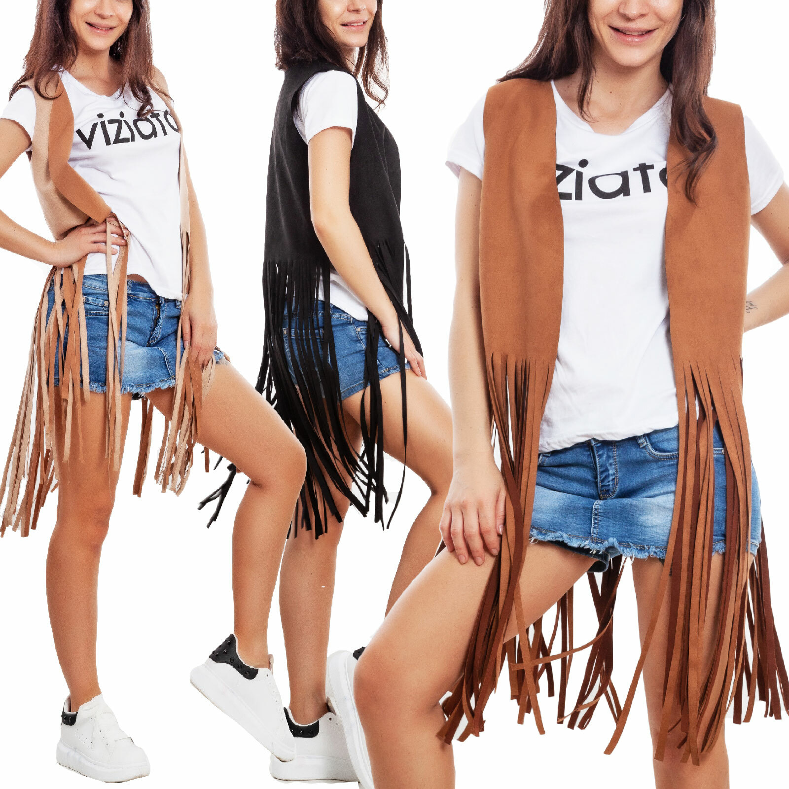 veste a frange femme