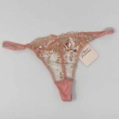 NWT Agent Provocateur Svanna Sand Pink Trixie Thong AP3 Medium