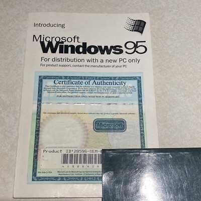 Microsoft Windows 95 Product Key on Introducing Microsoft Windows 95 Book