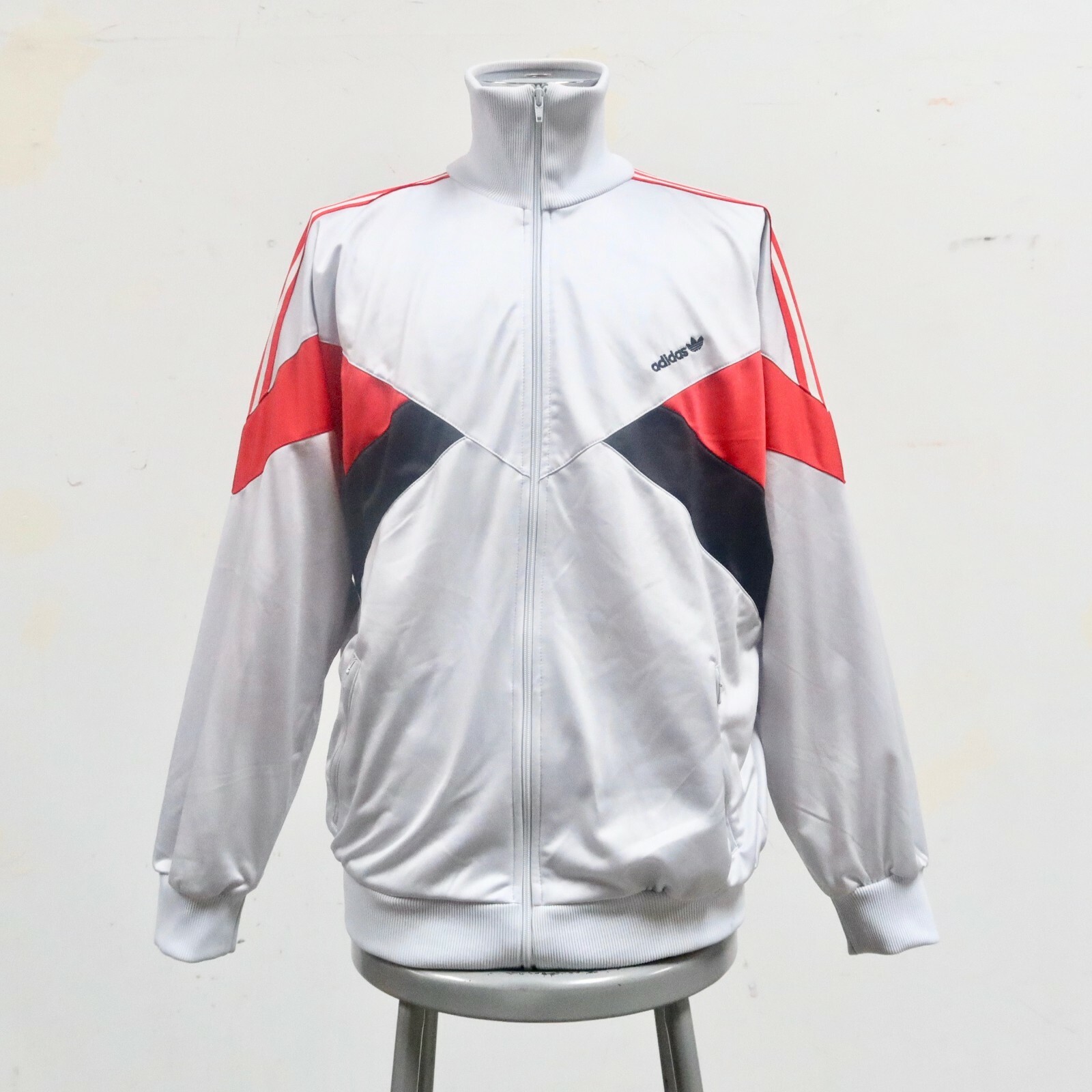 Vintage 90s Adidas Short Sleeve Track Top Jacket MED Green