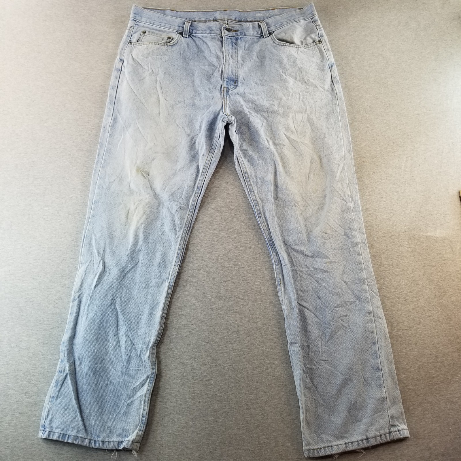 George Jeans Men's Sz 38x32 VTG Relaxed Fit Light Wash 100% Cotton Normcore