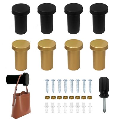 RAFIYU 8 pezzi Appendiabiti da Parete, Antiruggine Ganci Appendiabiti, (V6f)